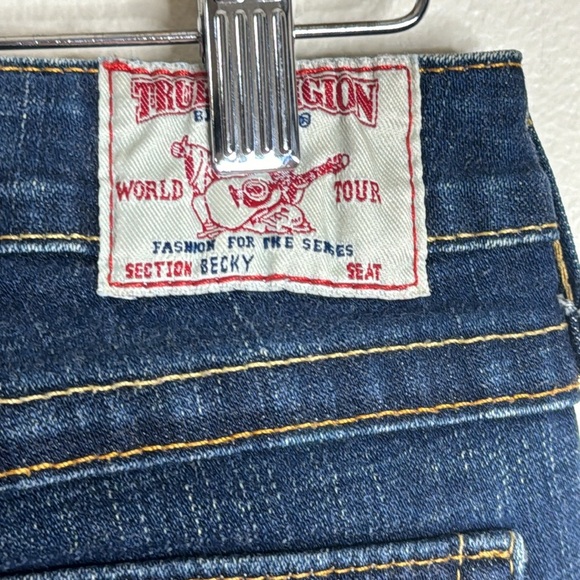 Vtg true religion ladies Y2K Becky bootcut section denim jeans made in USA SZ 27 - Picture 12 of 14